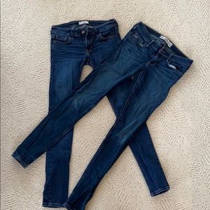 2 pair bundle of Hollister dark skinny jeans, 3R